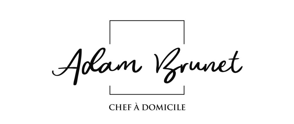 Le logo de adam brunet chef à domicile sur le bassin d'arcachon